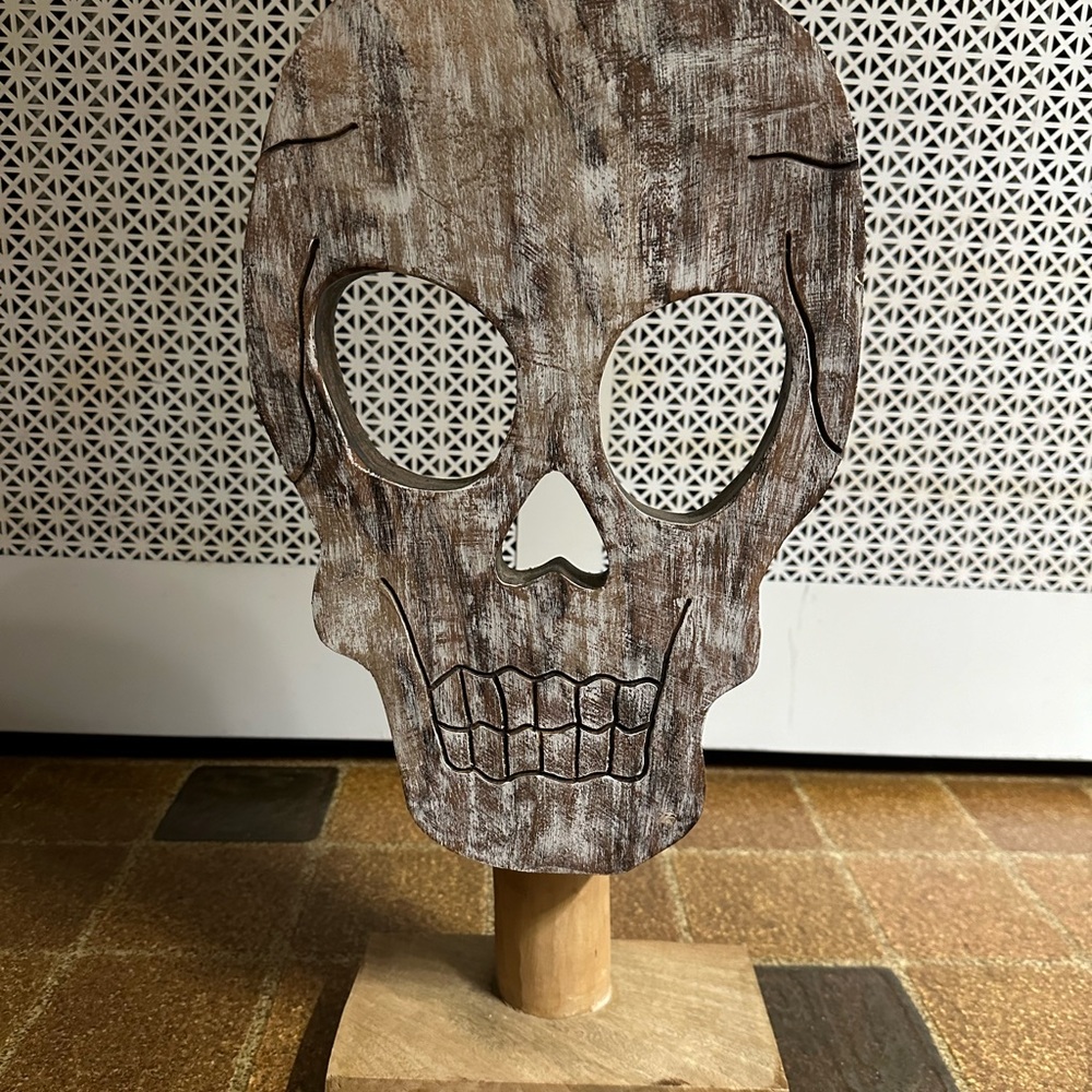 Wooden skull